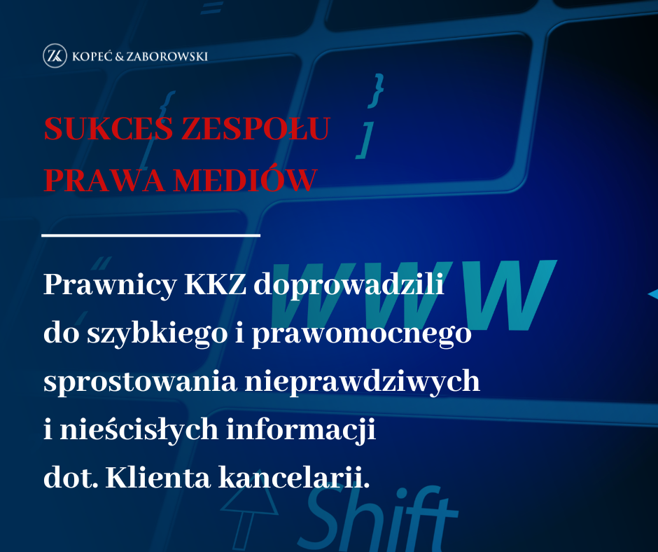 Sprostowanie: sukces KKZ w walce z fake newsami